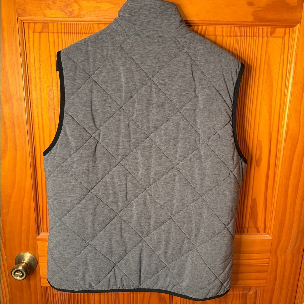 Banana Republic Unisex Large Gray Quilted/Water Resist Vest Excellent Condition - Picture 2 of 13
